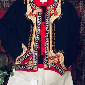 VTG Adrianna Papell Silk 🐚 Jacket 🍒